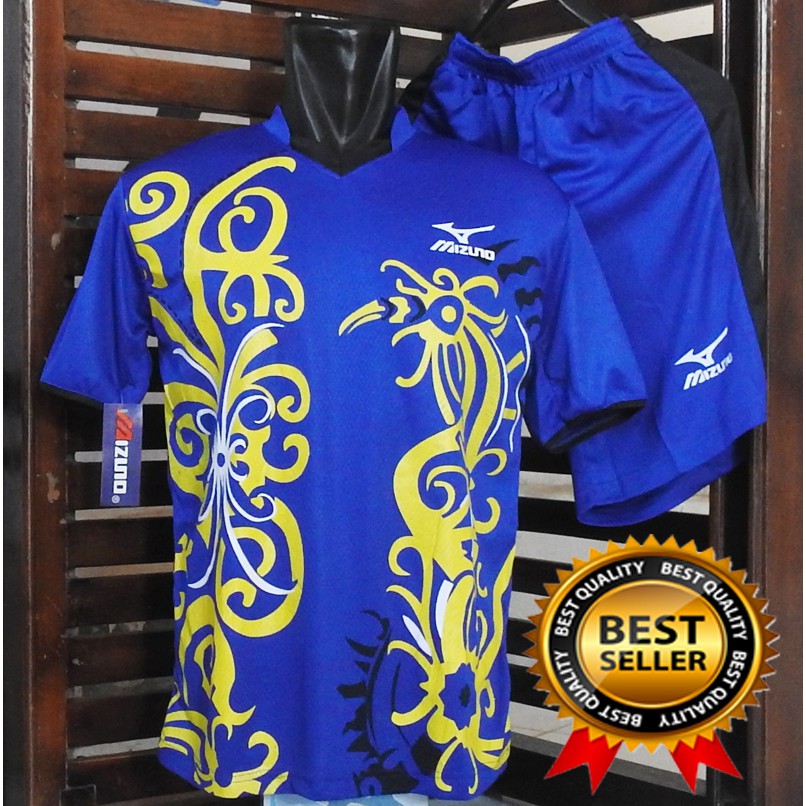 Jersey Volly Mizuno Batik/ Baju Bola/ Setelan Futsal/ Kaos Badminton/ Seragam Olahraga/ Senam Tennis