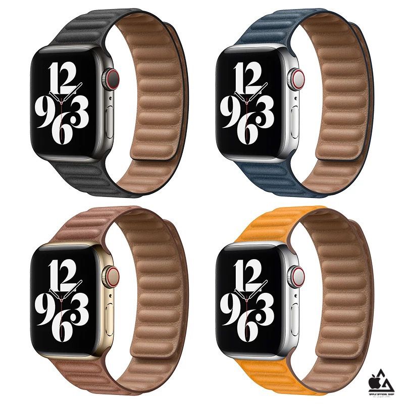 Tali Strap Apple Watch  Link Magnetic Loop 38mm/40mm/41mm , 42mm/44mm/45mm Sport Band Kulit Magnet iWatch Silikon Case