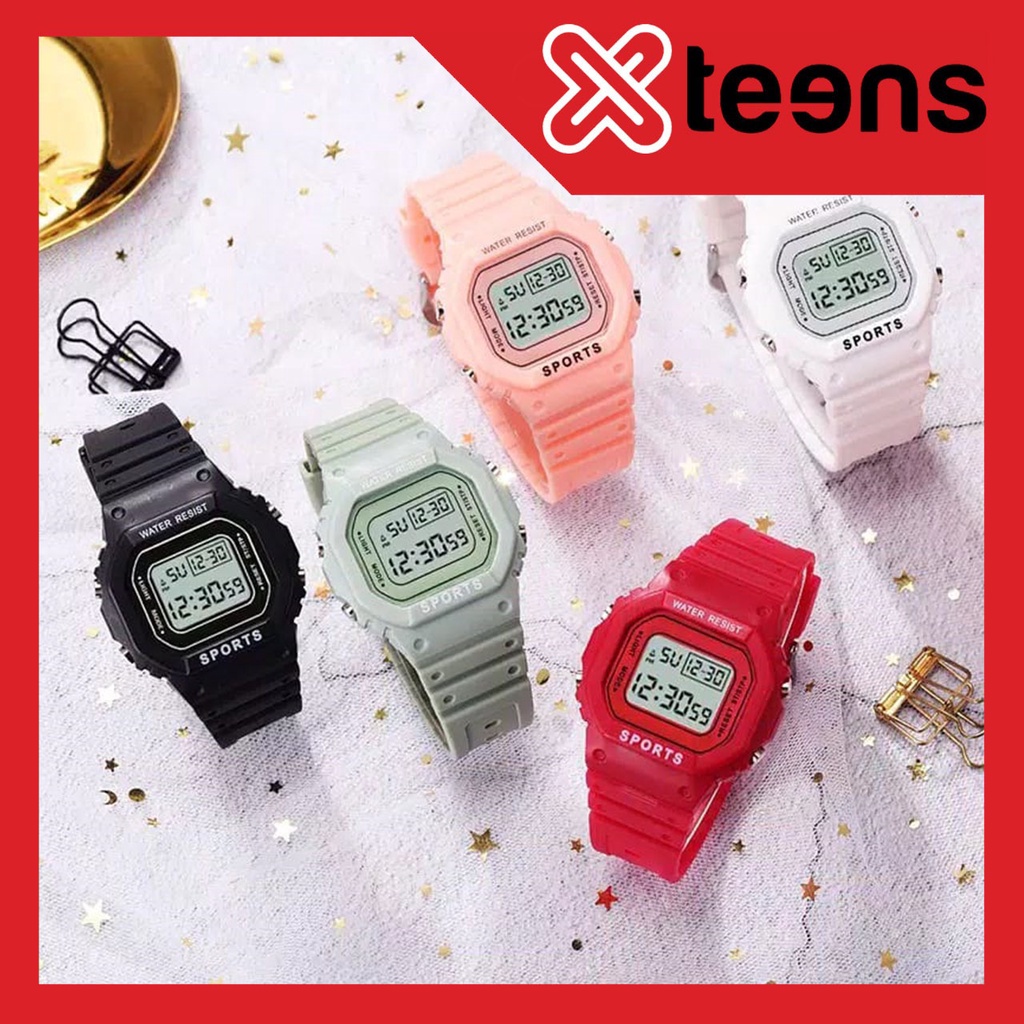 Jam Tangan Wanita Sport Waterproof Digital Watch GD Same Paragraph Small Daisy Floral Motif Women