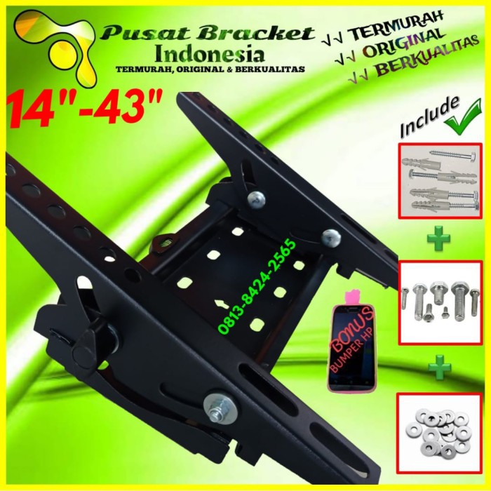 Bracket tv Led lcd 14&quot; s/d 43&quot; IMPORT | Nunduk | TEBAL |IZ.37T.001