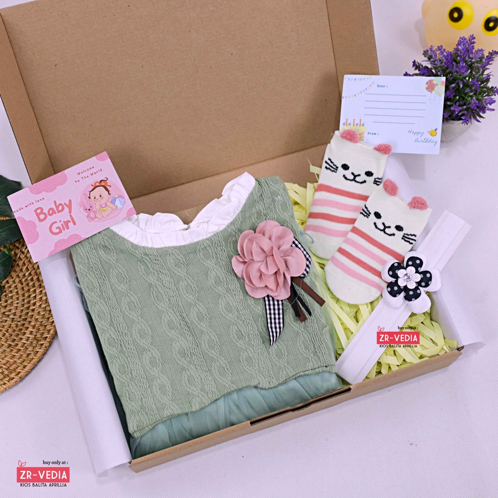 [BRAVE] Hampers Baby Girl 0-30 Bulan / Kado Lahiran Hadiah Bayi Perempuan Bulan New Born Gift Dress