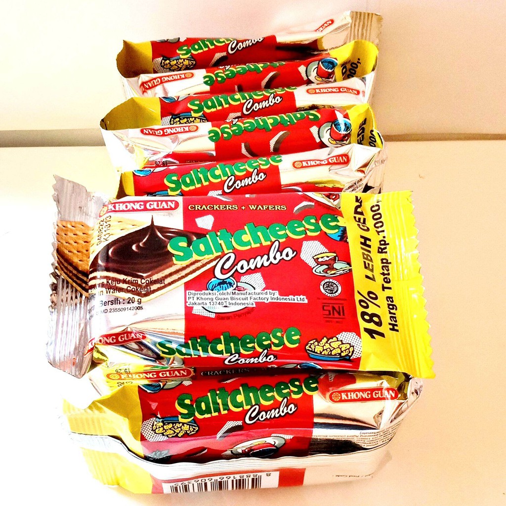 

Khong Guan Saltcheese Combo 20gram 10 Sachet 10Pcs