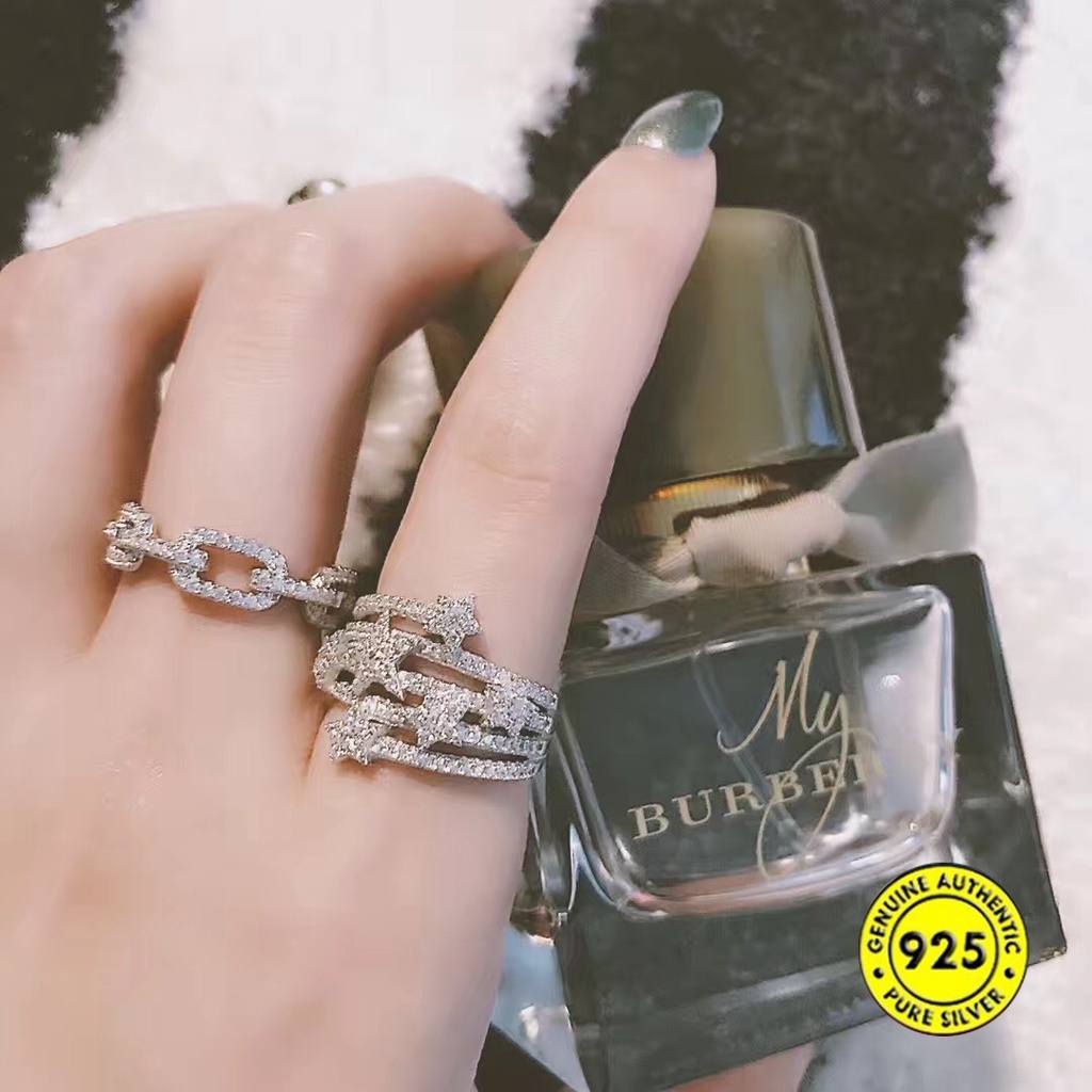 Cincin Rantai Bahan S925 Silver Untuk Wanita