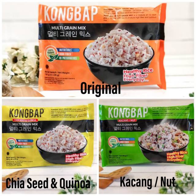 

Kongbap Multi Grain Mix 150 gr (6 sachet x 25 gr) | NEW VARIAN HABBATUSSAUDA