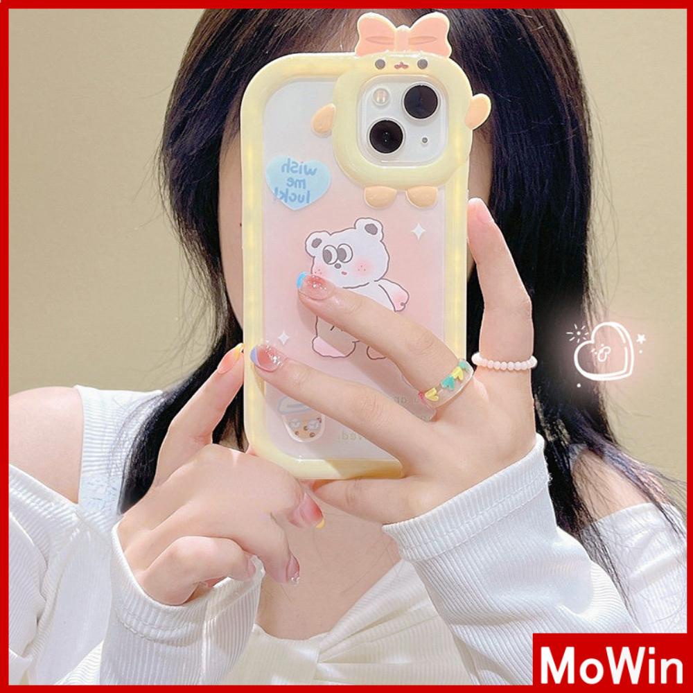 iPhone Case Silicone Soft Case Clear Case Airbag Shockproof Protection Camera Shiny Feel Bear Cartoon Cute Compatible For iPhone 11 Pro Max 13 Pro Max 12 Pro Max 7Plus xr XS Max