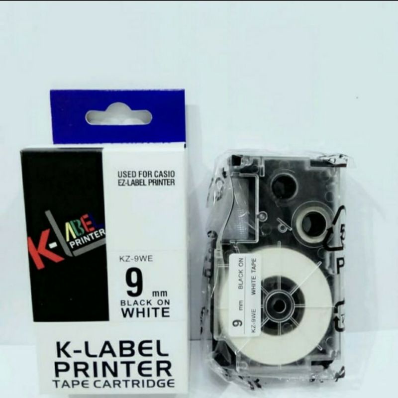 K Label Printer EZ Label 9 MM Compatible Casio Refill Tape Cartridge