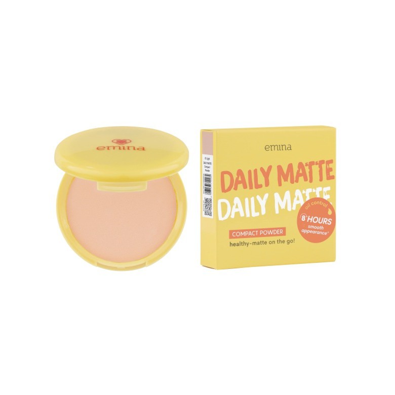 Emina Daily Matte Series Compact Powder 11g  BB CREAM 16G | Compact Powder by AILIN