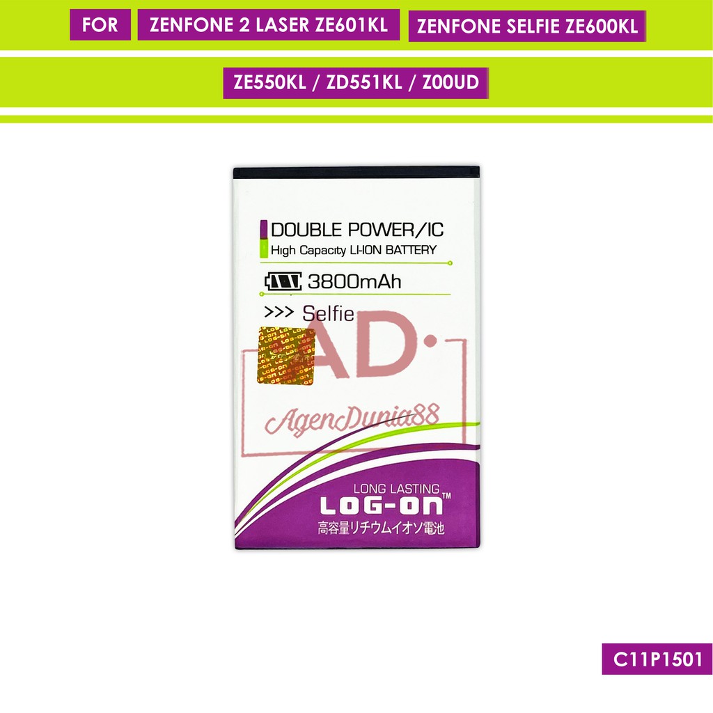 BATERAI ASUS ZENFONE 2 LASER ZE601KL ZE550KL ZD551KL Z00UD - SELFIE ZE600KL C11P1501 - LOG ON