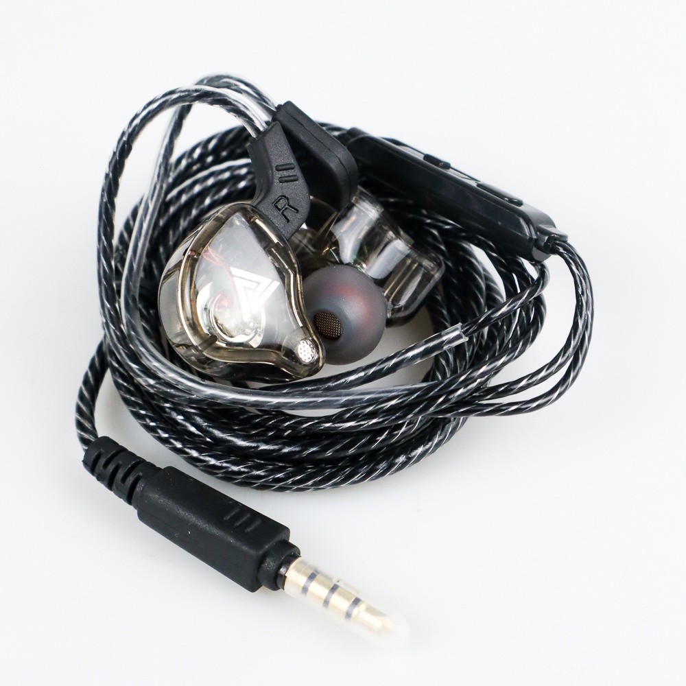 QKZ HiFi Earphone Bass Dynamic Driver with Mic - QKZ-AK6 HITAM