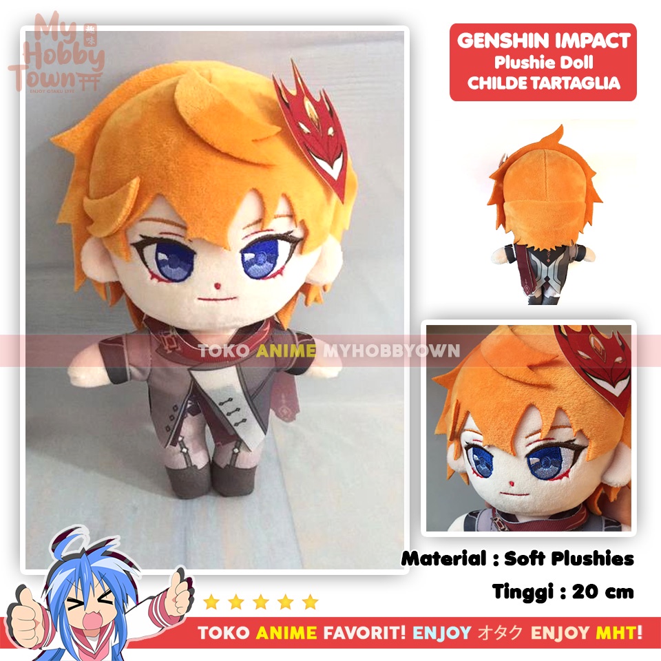 Boneka Anime Karakter Genshin Impact Childe Tartaglia Plushie Doll