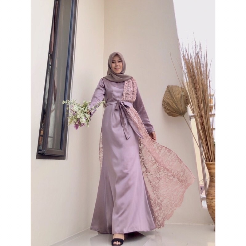 Azzahra dress Gamis Azzahra Dress kondangan brukat Dress pesta dress bridesmaid