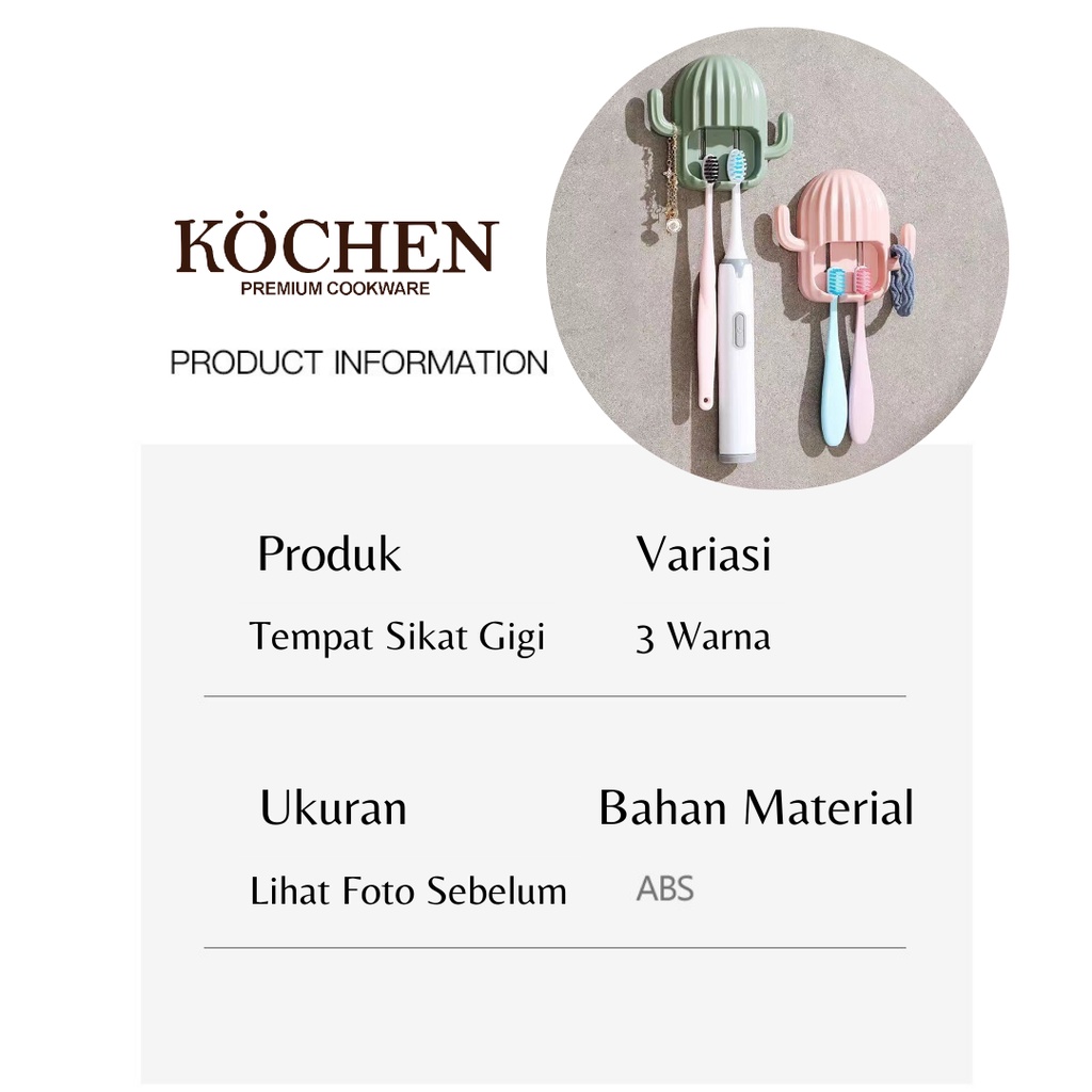 Gantungan Tempat Sikat Gigi Toothbrush Holder Perlengkapan Kamar Mandi Alat Serbaguna Multifungsi By Mykochen.ina