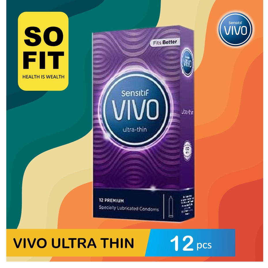 Kondom VIVO ULTRA THIN isi 12 Pcs / Alat Kontrasepsi