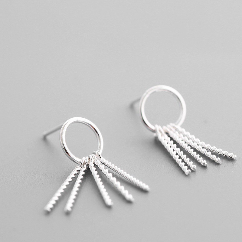 50 buah desain perak Italia 925 anting-anting wanita asli Korea fashion perhiasan anting[tidak mudah luntur] [tidak alergi]-6