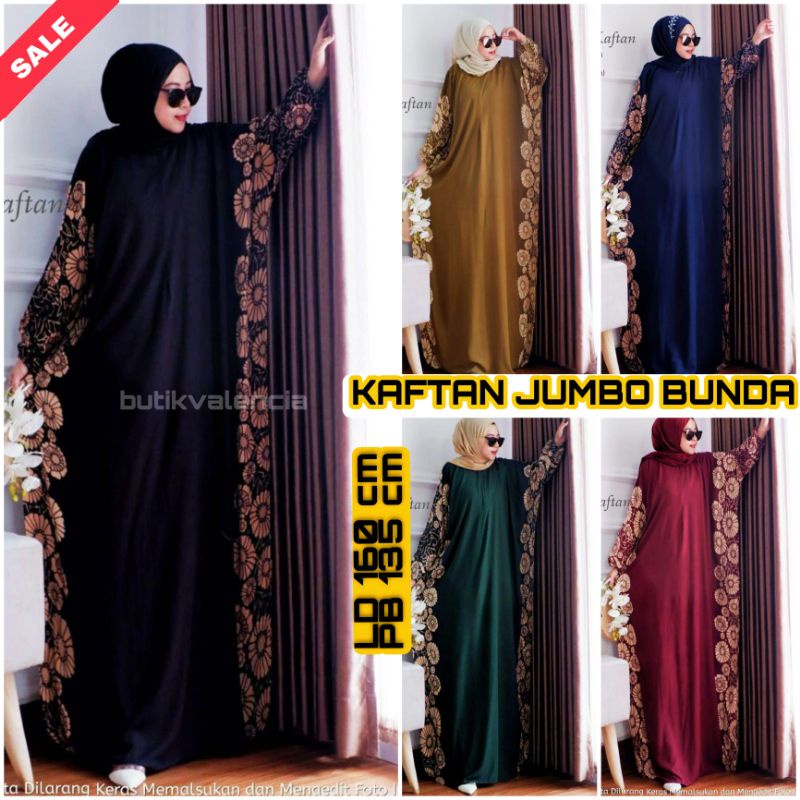 Kaftan Bunda  - Kaftan Wanita Jumbo Katun Rayon Batik Premium Busui Daster Gamis Batik Bigsize  Fashion Muslim Kekinian LD 180cm