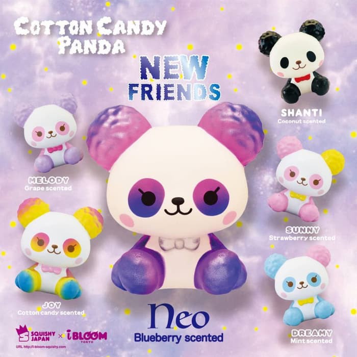 cotton candy panda squishy
