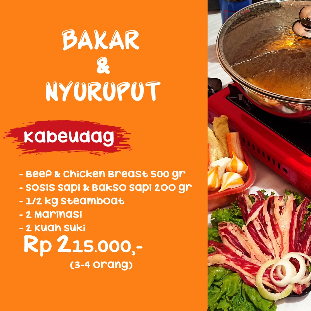 

Paket Hemat BBQ dan Steamboat/Suki Komplit Gratis Alat-alat