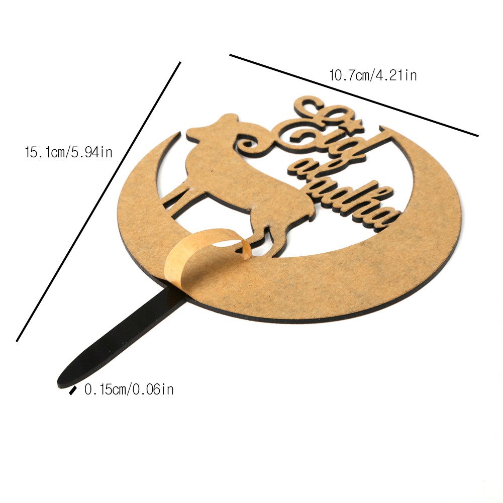 Topper Hiasan Kue Lebaran Idul Adha Gambar Bulan Sabit Dan Domba