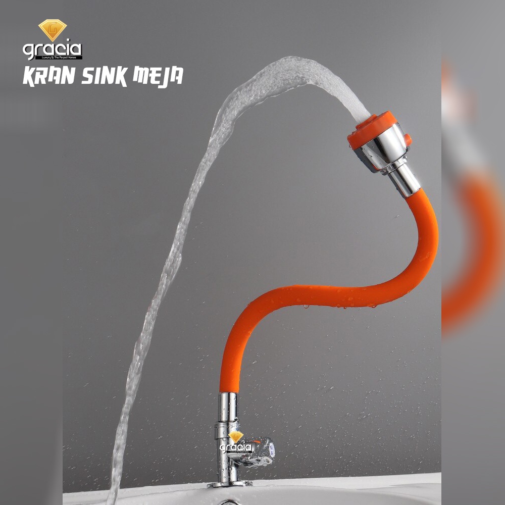 Kran Wastafel Cuci Piring Flexible Meja / Kran Sink Meja Wastafel Keran Air 1/2 Inch /keran air dapur sink TANAM COLOR flexible murah / Kran wastafel