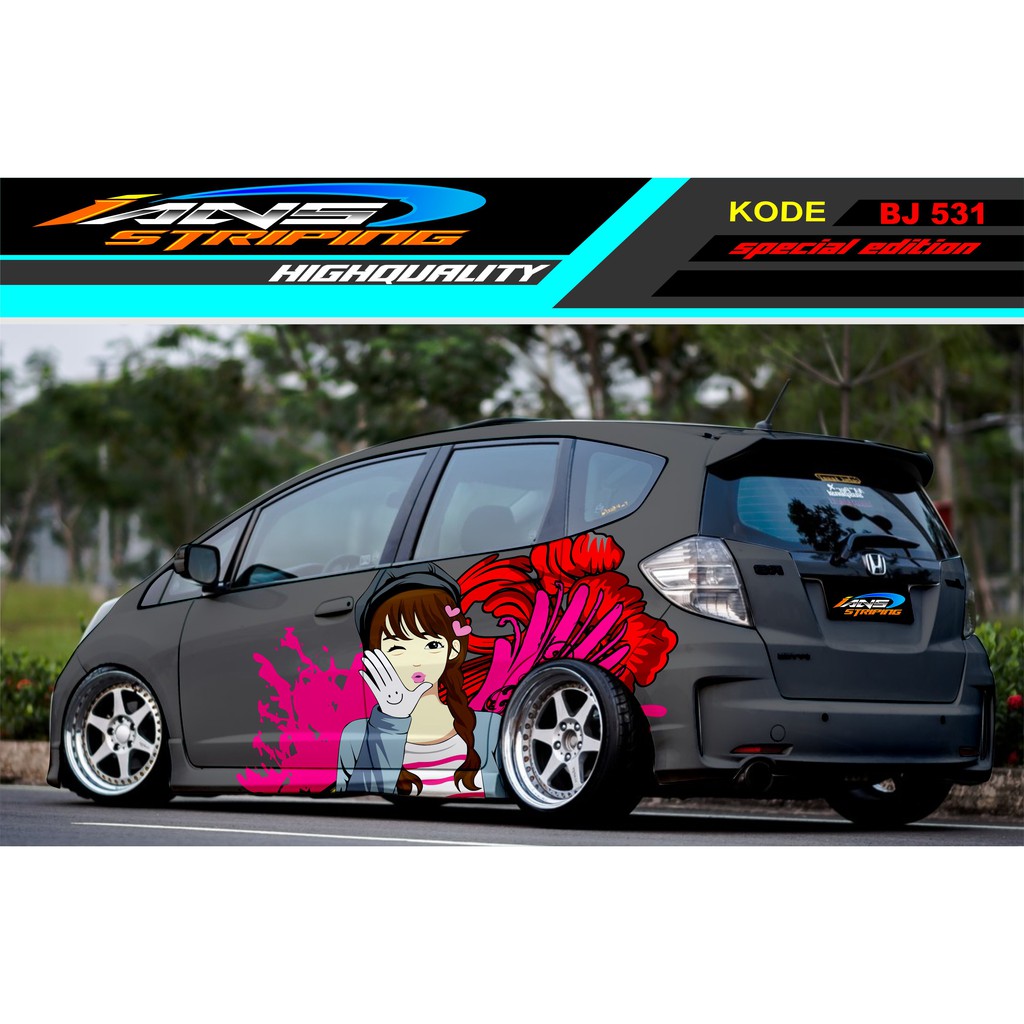 DECAL STICKER MOBIL JAZZ BRIO YARIS SWIFT AGYA / STIKER MOBIL ANIME CEWEK / STIKER MOBIL TERBARU