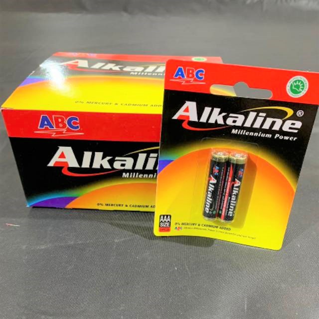 Baterai Alkaline AAA isi 2 pcs batrai abc battery alkalin AAA ISI 2 ALKALINE KECIL Alkaline Baterai jam baterai remot alkaline A3