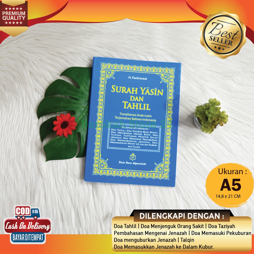 Ukuran Besar - Buku Surah Yasin Dan Tahlil Transliterasi Latin Terjemah bahasa Indonesia Soft Cover 