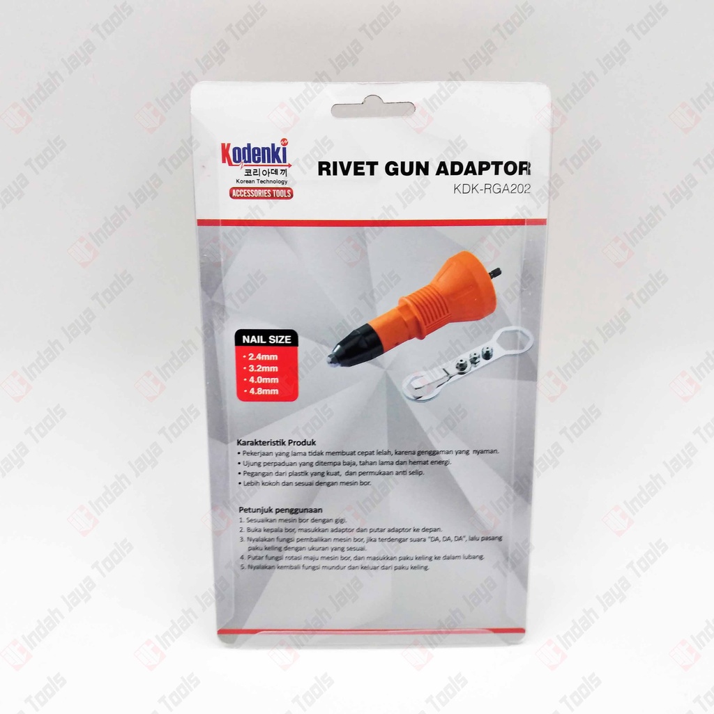 KODENKI RGA202 Kodok Adaptor Tang Rivet Mesin Bor Elektrik Ripet Gun