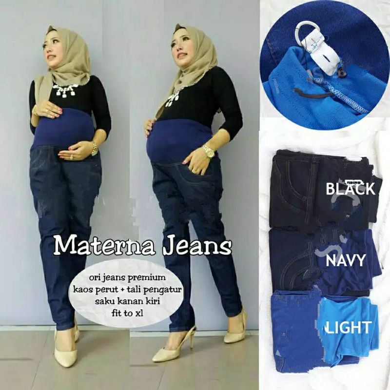 CELANA HAMIL JEANS MATERNA