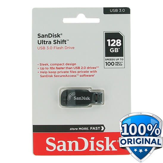 Usb Flash Disk 3.0 128GB SDCZ410-128G Putih SanDisk Ultra Shift