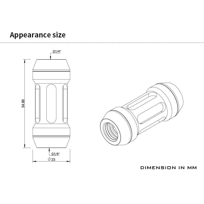 BARROW GLA-TLB53 In-Line Composite Filter - Silver