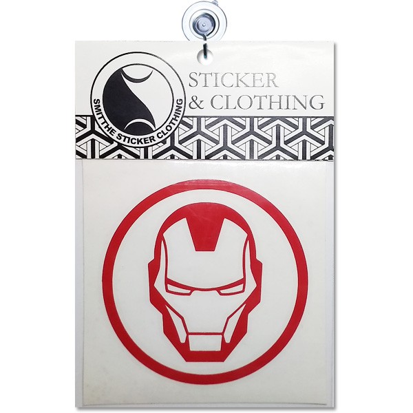 Stiker Iron Man Helmet v.3 Logo Cutting Sticker untuk aksesoris Motor Mobil