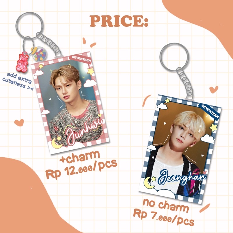 SEVENTEEN KEYRING KEYCHAIN GANCI GANTUNGAN ACRYLIC KUNCI VOL.2 CARAT SVT