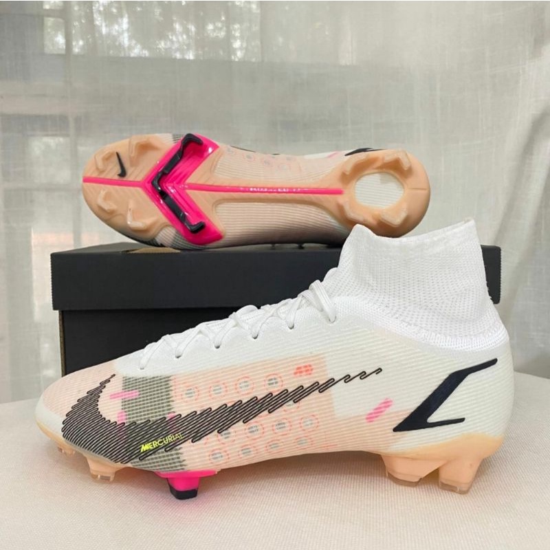 Sepatu Bola Nike Mercurial Superfly 8 White Pink FG