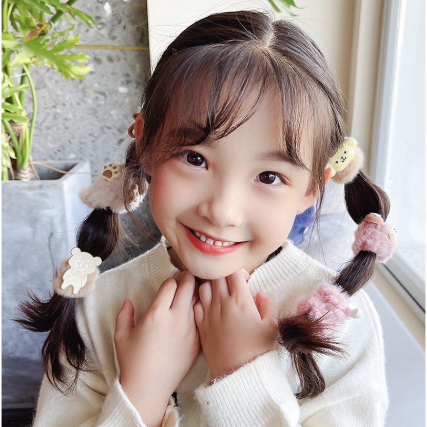 KARET RAMBUT ANAK ISI 5 MODEL BULU BULU