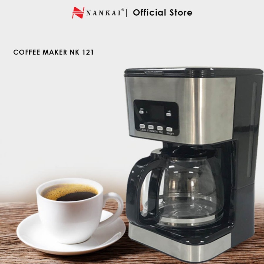 Nankai NK 121 Coffee Maker Mesin Pembuat Kopi 1.5 Liter Hitam
