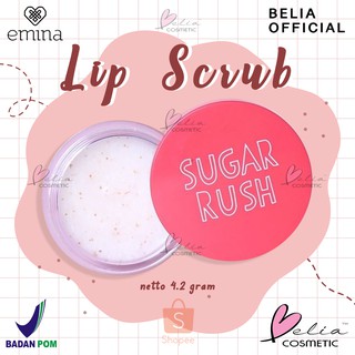 Image of ❤ BELIA ❤ EMINA Sugar Rush Lip Scrub 4.2g | scrub bibir exfoliasi emina gula