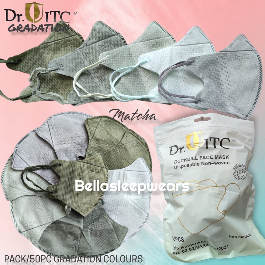 DUCKBILL KF94 DR ITC EMBOS RAINBOW GRADATION MIX /50- MASKER DUCKBILL DRITC GRADASI PELANGI