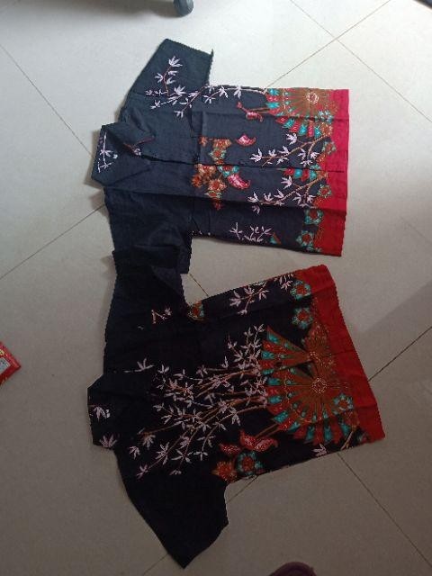 Batik Couple Keluarga Sania Ruffle Ori Ndoro Jowi Dnt Motif Kipas