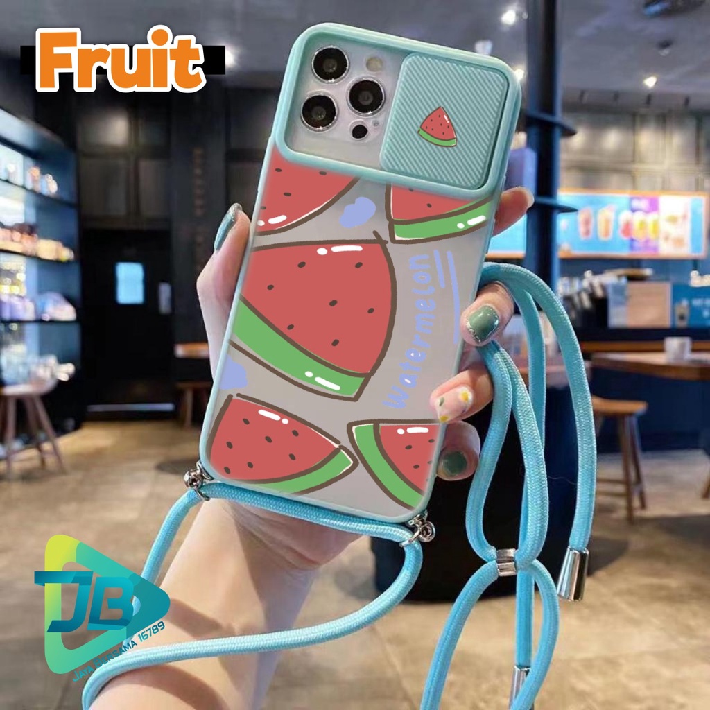 SOFTCASE SLINGCASE SLIDE PELINDUNG KAMERA FRUIT SAMSUNG OPPO VIVO REALME IPHONE XIAOMI ALL TYPE JB4947