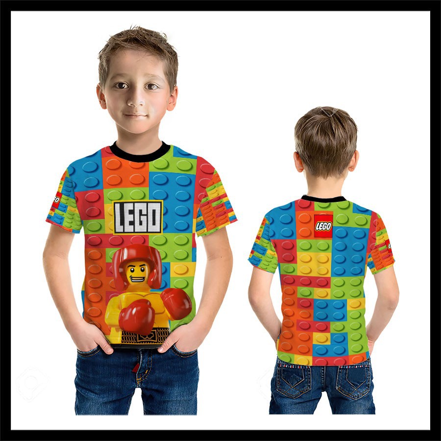 Kaos Baju Anak Karakter Lego The Movie Boxing Fullprint