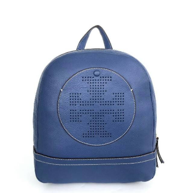 Tory Burch Perforated Logo Backpack tas original authentic