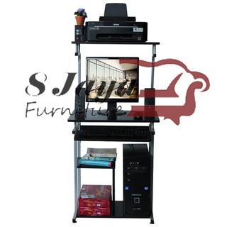 Meja Komputer Minimalis Huga 905 Walnut Rak Laptop Rangka Meja Komputer Minimalis Huga 905 Walnut Rak Laptop Rangka