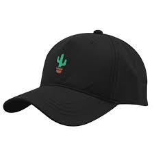 TERMURAH !! TOPI BASEBALL BORDIR SMILE / RECLUSIVE / GARIS TIGA RING LAKI PEREMPUAN-TOPI KAKTUS HITAM