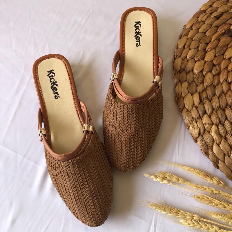 sandal SLOP MULES GEMPI 6 Feminim sendal wedges cewek terbaru kekinian wanita fashion termurah terlaris Sepatu Bapau Wanita Rajut import hak 3cm sandal rajut import model Sania original sol karet trendy tidak licin nyaman di pakai