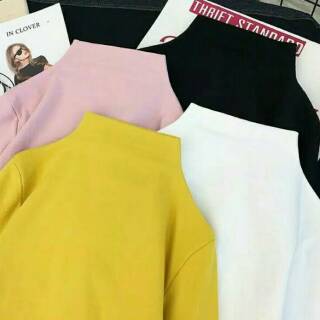  ATASAN  TURTLENECK Lengan Panjang Hitam  Baju Wanita  Branded 