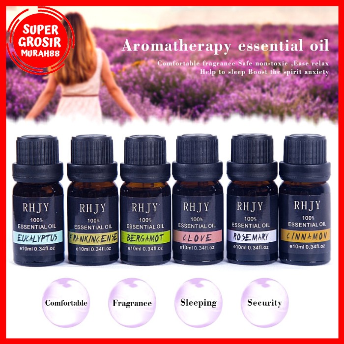 Oil Essensial Pure Essential Oils Aromatherapy Diffusers 10ml Firstsun