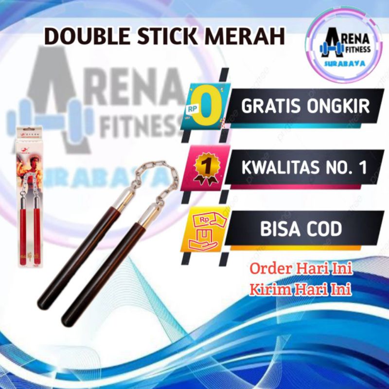 double stik kayu nunchaku kayu ruyung model kayu coklat dobel stik kayu Nunchaku kayu