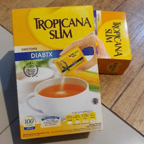 

Tropicana slim DIABTX diabetic gula rendah kalori (100 sachets ) 200gr.