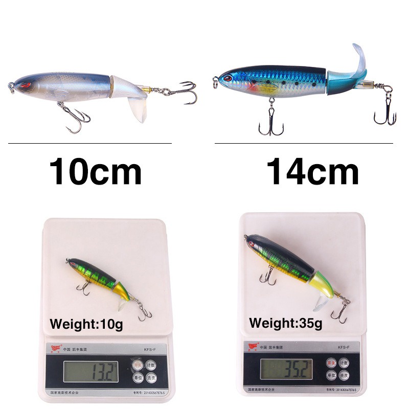 Umpan Pancing Popper Fishing Lure Bentuk Ikan Long Tall 35G - Green