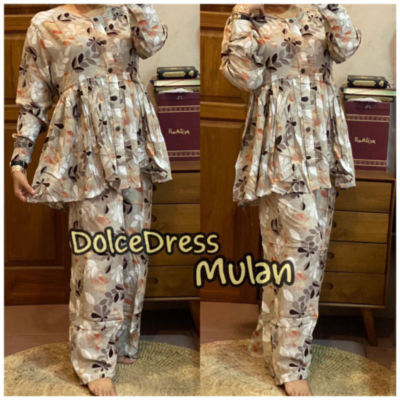 Daster Arab DOLCE MULAN Baju Setelan Kulot Rayon